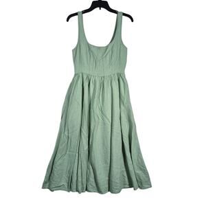 Christian Lacroix Sleeveless Dress Linen Blend Light Green Womens Size 6